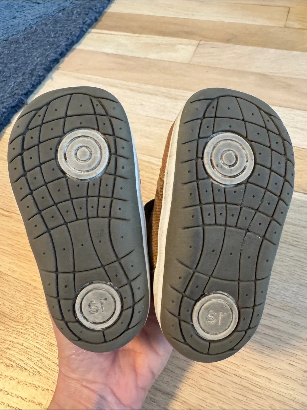 Stride Rite Brown and Olive Green Toddler Hook-and-Loop Boots